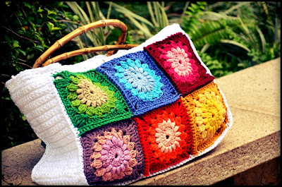 granny square, bag, crochet, uncinetto, borsa, mattonelle, quadrati, free pattern, schema